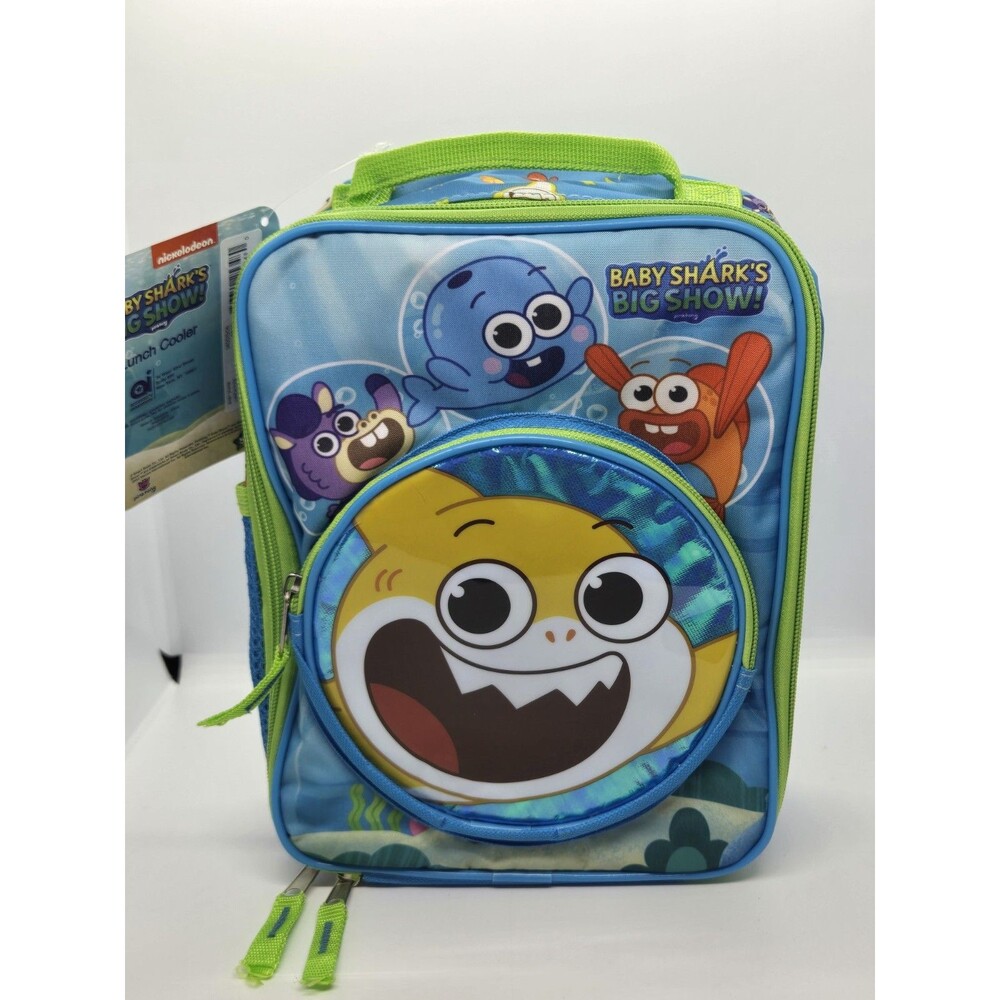 Baby Shark Big Show Insulated Lunch Box with Pocket, Blue Lunchbag New